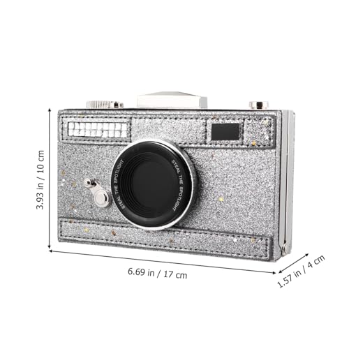 Baluue Weite Umhängetasche mit Breitem Schultergurt Pu material Stilvolle Kameratasche im Quadratischen Design für Damen Praktische Crossbody Bag mit Trendigem Kamera motiv Langlebig und von Baluue