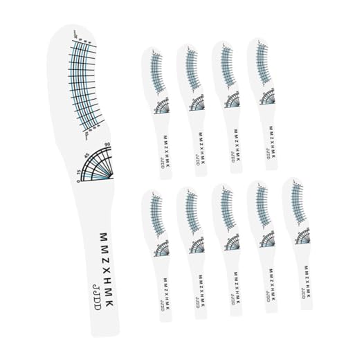 Baluue Wimpernlineal 10 Stück Papier Wimpernverlängerungen Längenmessung Wiederverwendbar Langlebig Wimpernkrümmungs Grad Messgerät Für Wimpern Bastelsalon Kompakt Tragbar von Baluue