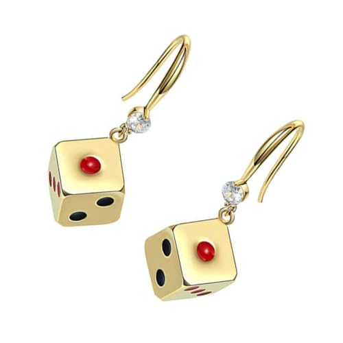 Baluue Würfel Ohrhänger Damen Glücksbringer Ohrringe Geometrisch Anhänger Stilvoll Persönliches Schmuckstück Alltagsschmuck Geschenkidee von Baluue