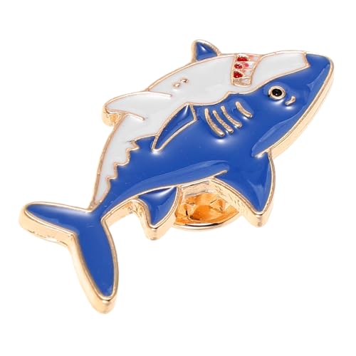Baluue Zinklegierung Brosche Shark Collectible Pin Meerestiere Anstecknadel für Kleidung Rucksäcke Vielseitige Gewandnadel für Partys Hochzeiten Langlebige Modebrosche von Baluue