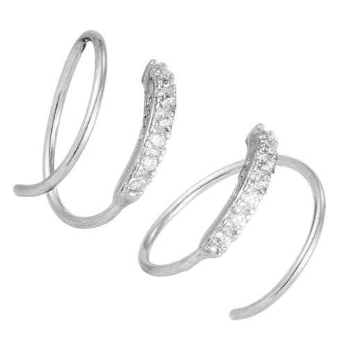 Baluue Zircon Ohrstecker Damen Spiralförmig Zirkonia Creolen Ohrschmuck Elegant Handgefertigt Für Frauen Mädchen Alltag Hochzeit Party von Baluue