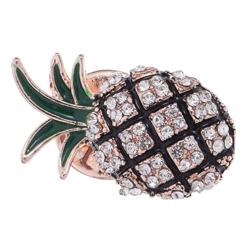 Baluue Zirconinlegierte Ananas Brosche aus Kupfer Langlebige Anstecknadel Eleganter Schmuck für Formelle Kleidung Vielseitiges Accessoire für Damen und Herren Goldfarbene Ananas Badge Baluue Zirconinlegierte Ananas Brosche aus Kupfer Langlebige Anstecknadel Eleganter Schmuck für Formelle Kleidung Vielseitiges Accessoire für Damen und Herren Goldfarbene Ananas Badge von Baluue