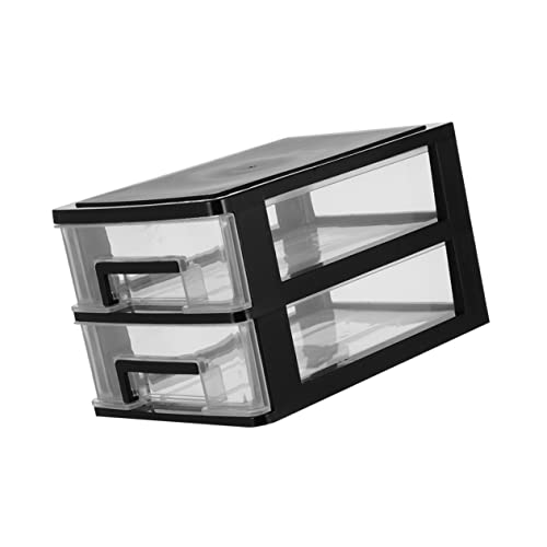 Baluue Schubladenkiste Aus Plastik Transparent Und Weiß Mit Aufbewahrungsbox Für Kleinteile Tragbar Für Büro Und Wohnzimmer Ordnungshelfer Für Schreibtisch Und Arbeitszimmer von Baluue