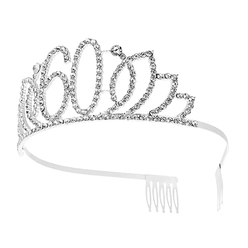 Baluue Zahlenkrone Für Geburtstag Haarschmuck Und Cake Decoration Für Und Mädchen Silbern Mit Funkelnden Für Partys Und Feiern von Baluue