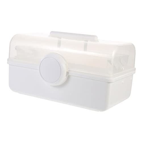 Baluue Kosmetik Aufbewahrungsbox Mit Großen Fächern Transparent Und Tragbar Für Schlafzimmer Büro Und Badezimmer Perfekter Organizer Für Kosmetik Und Alltagsgegenstände Stauraum von Baluue