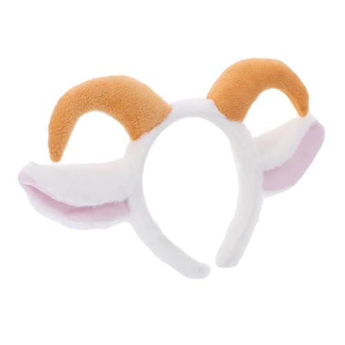 Baluue Lamm-stirnband Mit Schafohren Und Ziegenhörnern Plüsch-haarband Für Junge Mädchen Und Erwachsene Party-kopfschmuck Kostümzubehör Für Bauernhoftier Halloween Weihnachten von Baluue