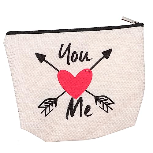 Baluue wasserdichte Kosmetiktasche Aus Leinen Mit Reißverschluss Kleine Reise-Make-up-Tasche Zum Aufbewahren Von Toilettenartikeln Organizer Für Beauty-Produkte Geeignet Für Camping von Baluue