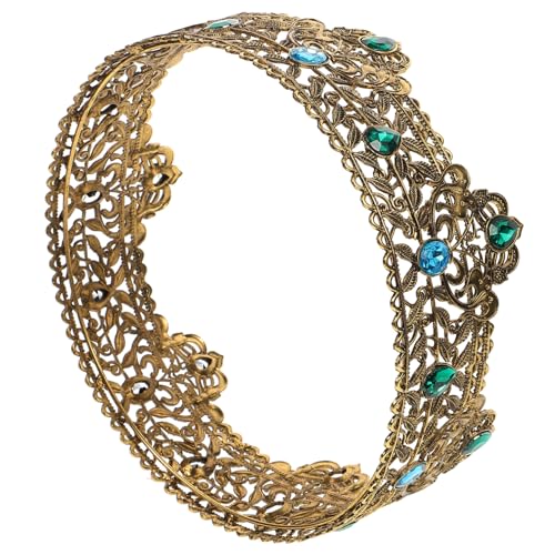 Krone für Brautmänner König Cosplay Requisiten Haar Strass Männerkrone für den Abschlussball Mann Krone dvd the crown birthday crown Glitzer-Party-Krone Kostüm Kronen Legierung Baluue von Baluue