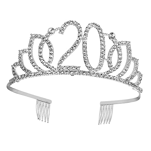 Baluue Schicke Geburtstagskrone Für Mädchen Haarschmuck Mit Zahlen Silberfarben von Baluue