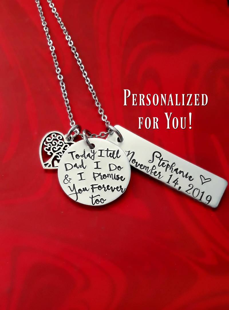 Hochzeitstag Geschenk Für Stieftochter, Heute Sage Ich Ihrem Dad I Do & Promise You Forever Auch, Stieftochter Des Bräutigams Geschenk von BamBamKreations
