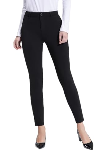 Bamans Damen Elegante Anzughose Schwarze Hose Skinny Arbeit Hose Lange Stretch Freizeit Work Business Hose von Bamans