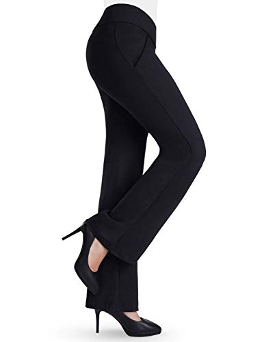 Bamans Damen Schlaghose Elegante Hosen Lang Anzughose Stretch Jogginghosen Hoher Bund Freizeithose Locker Bootleg Skinny Flare-Hose von Bamans