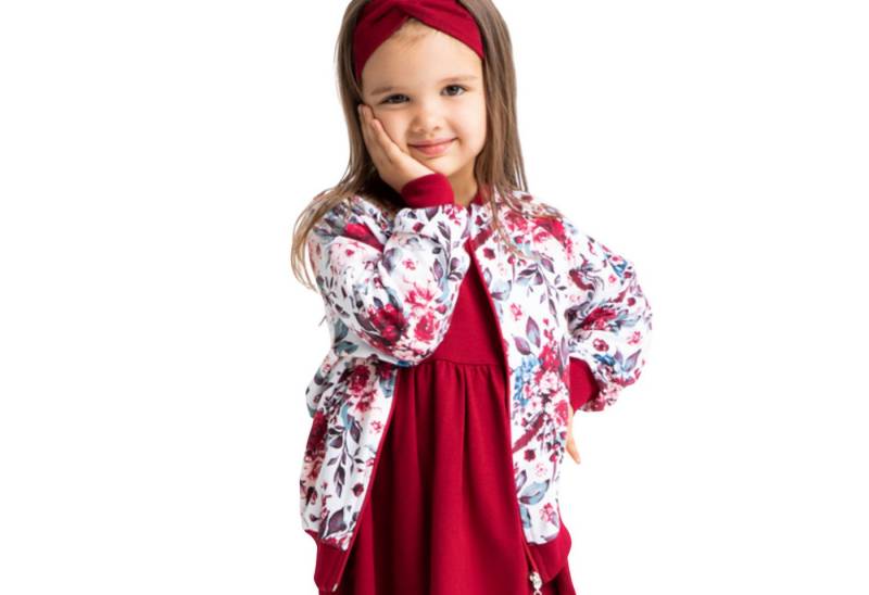 Bamar Nicol Sweatjacke Baby Kind Jacke - Sweatjacke Flowers, Mädchen Jacke 56-98 Für Alltag und festliche Anlässe von Bamar Nicol