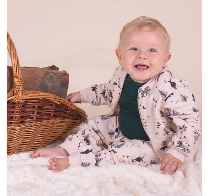 Bamar Nicol Sweatjacke Baby Kind Sweatjacke - Wald, Freizeitjacke, Bomberjacke, (1-tlg) Mit elastischen Kragen, Bomberjacken Style, Made in EU von Bamar Nicol