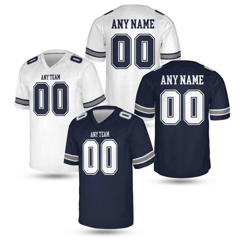 Custom Football Jersey - Personalized With Name & Number | Pick Your City Colors Game Day Tailgate Unisex Shirt For Men Women Fans von Bamardartszs