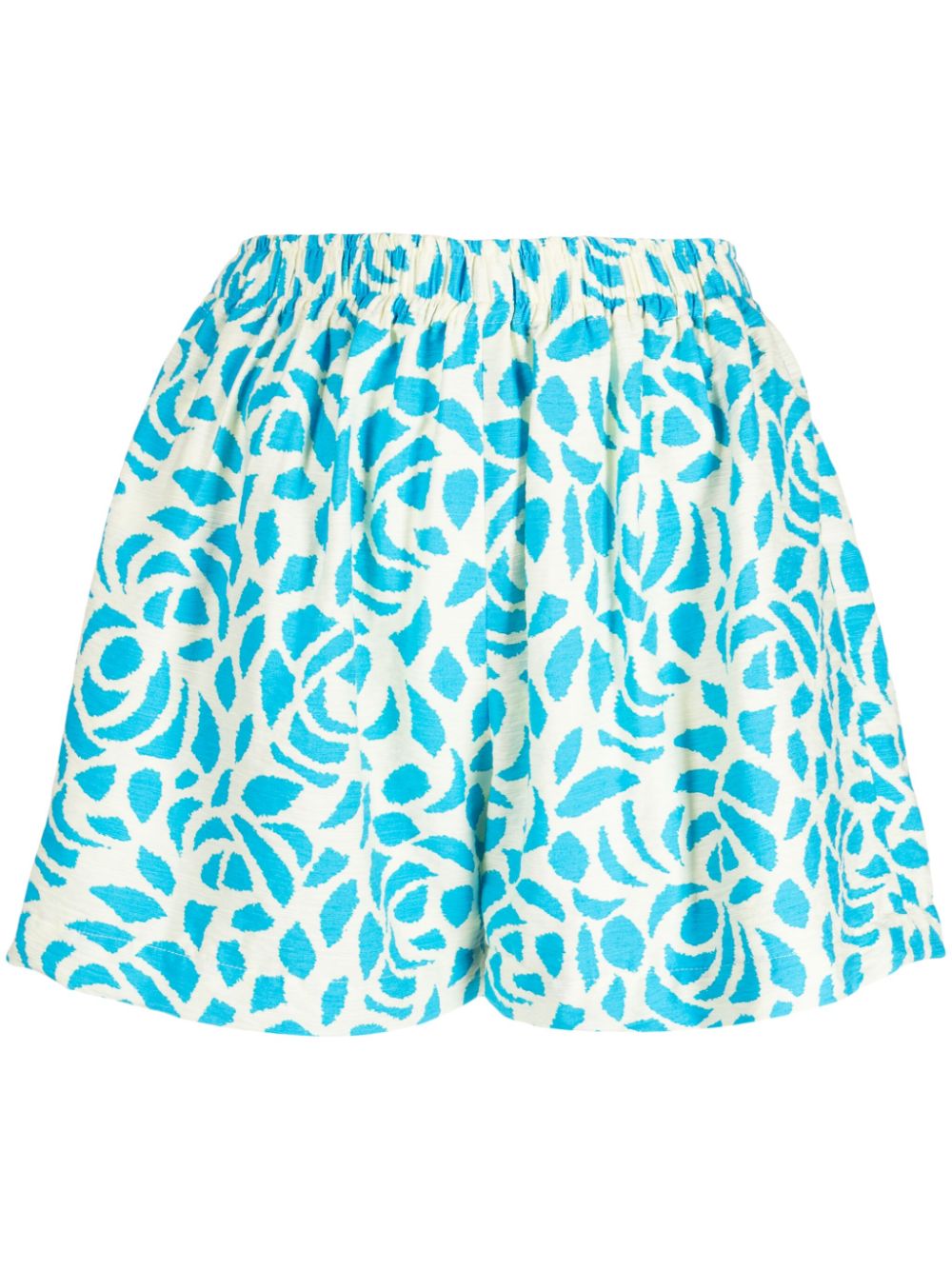 Bambah Camelia Shorts aus Leinen mit Blumen-Print - Blau von Bambah