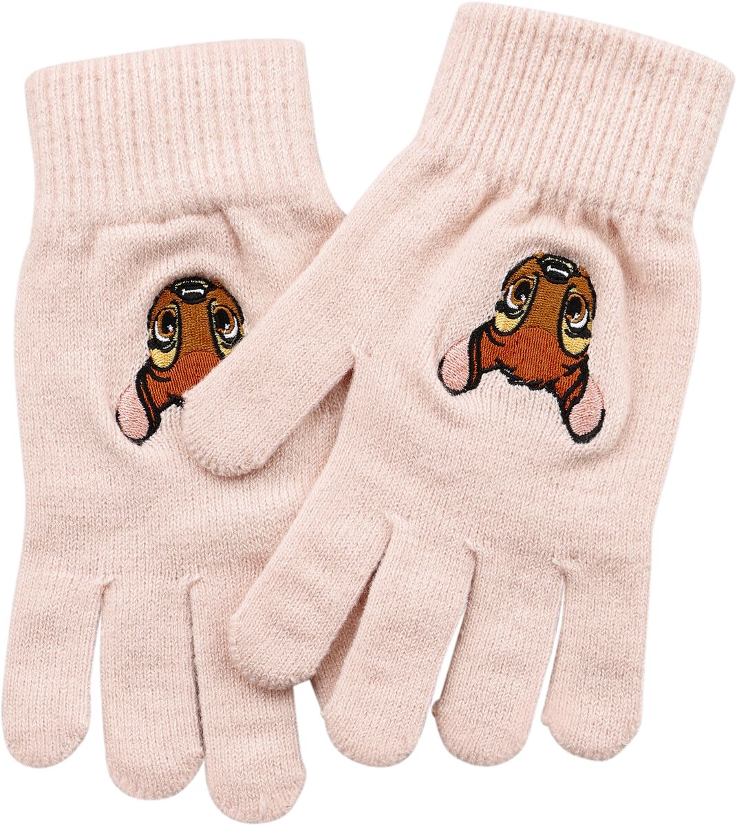 Bambi Face Gloves Fingerhandschuhe rosa von Bambi