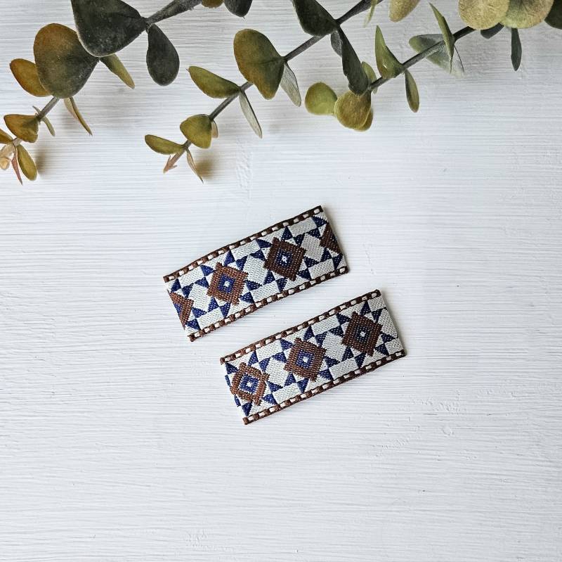 Navy Und Bronze Haarspangen, 2Er-Set Kleinkind-Haarspangen, Mädchen-Haarbögen, Mädchen-Haarspangen von BambiLaneAccessories