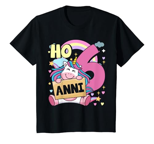 Kinder 6 Jahre Mädchen Geschenk 6 Geburtstag Mädchen Design T-Shirt von Bambina 6 Anni Ho Sei Anni Regali Ragazze