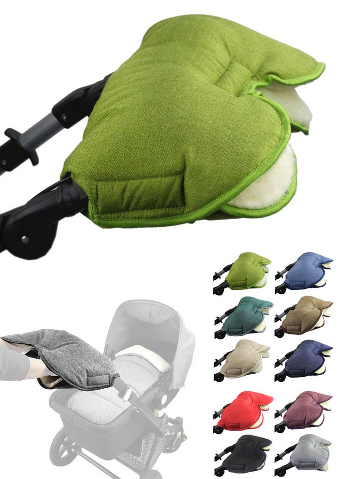 BambiniWelt by Rafael K. Kinderwagen-Handwärmer Handschuhe Muff Handwärmer Handmuff für Kinderwagen MELIERT Wolle, Universalgröße von BambiniWelt by Rafael K.