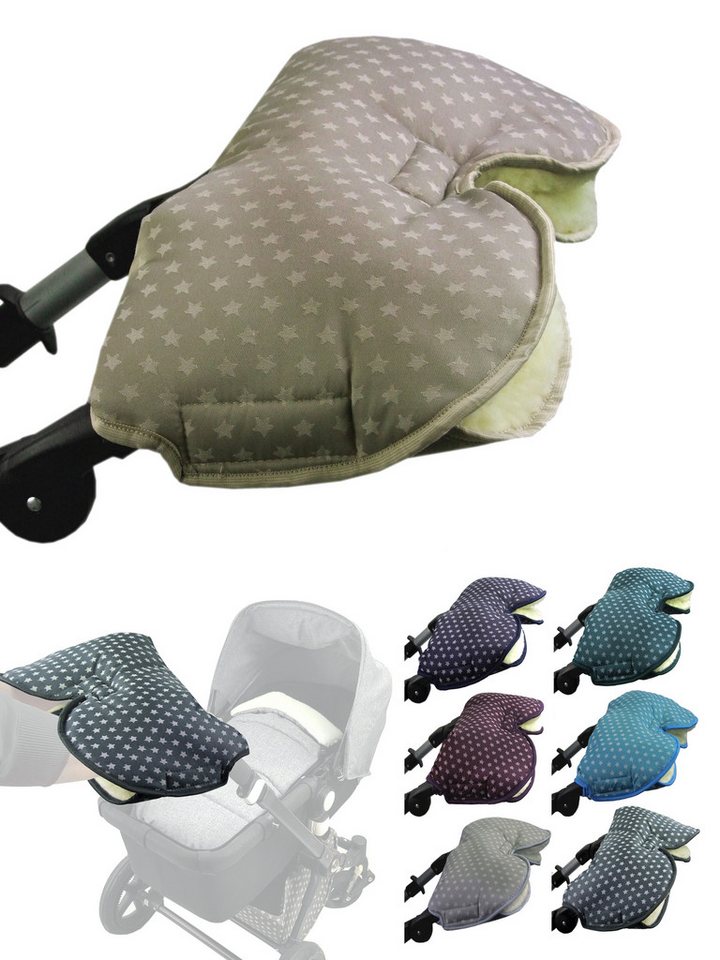 BambiniWelt by Rafael K. Kinderwagen-Handwärmer Handschuhe Muff Handwärmer Handmuff für Kinderwagen STERNE Wolle, Universalgröße von BambiniWelt by Rafael K.