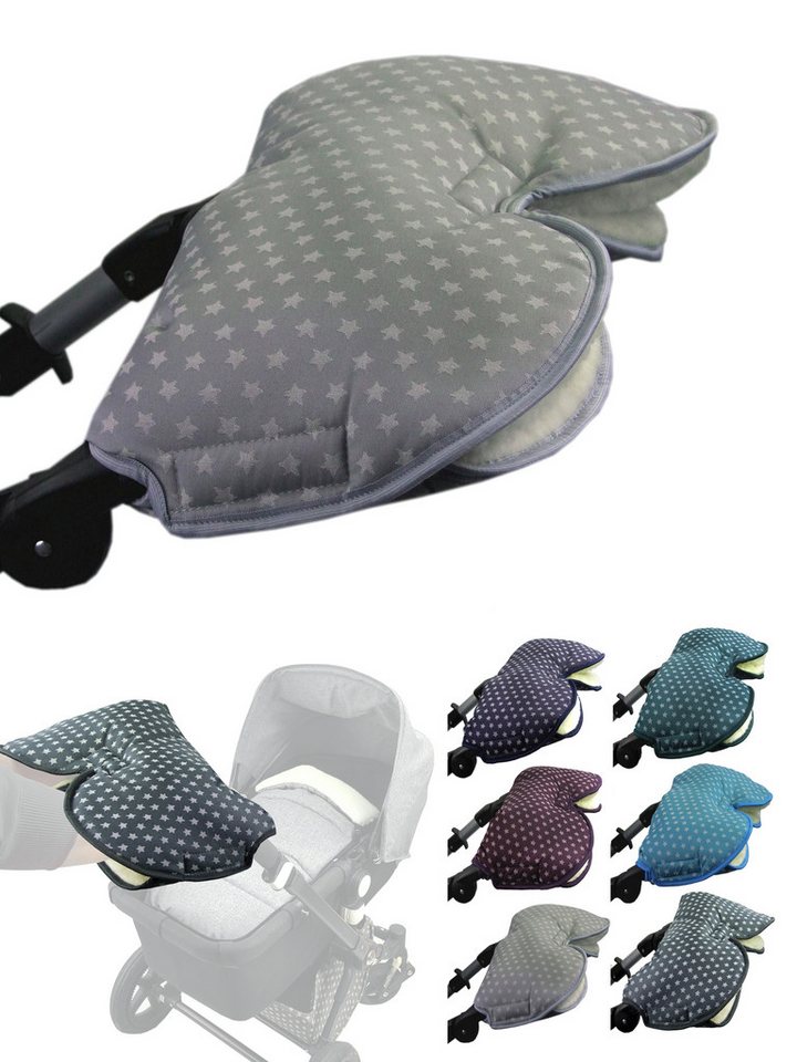 BambiniWelt by Rafael K. Kinderwagen-Handwärmer Handschuhe Muff Handwärmer Handmuff für Kinderwagen STERNE Wolle, Universalgröße von BambiniWelt by Rafael K.