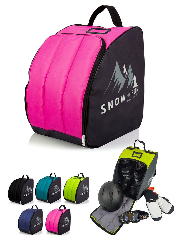 BambiniWelt by Rafael K. Skitasche Kinder Skischuhtasche Skistiefeltasche integrierte Standfläche, aus belastbarem, wasserdichtem Cordura-Stoff von BambiniWelt by Rafael K.