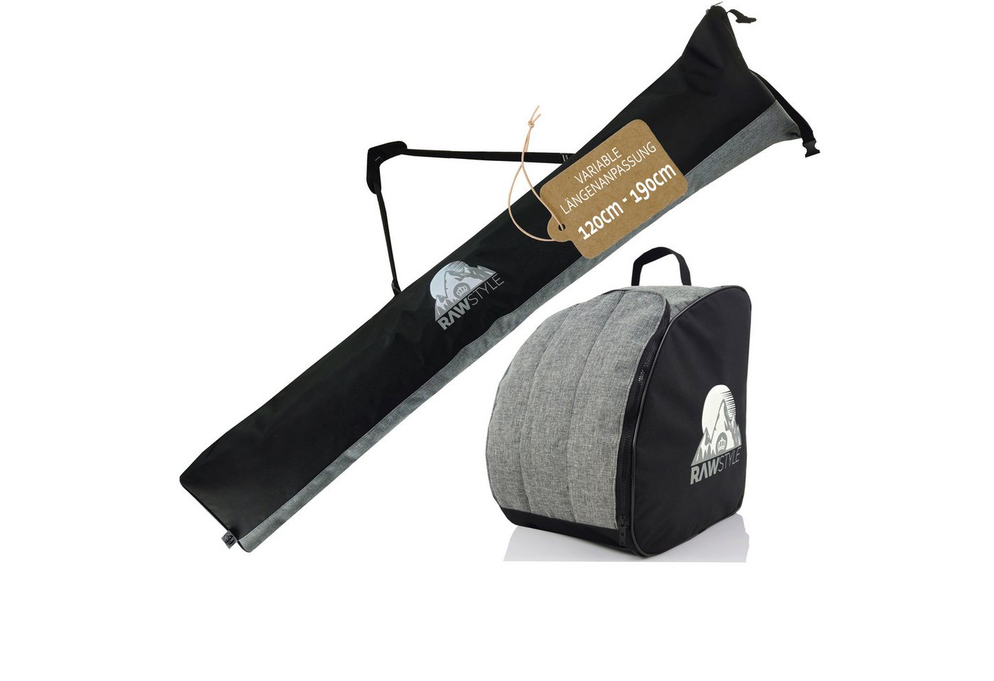 BambiniWelt by Rafael K. Skitasche Skitaschen Set Rolltop Skisack 120-190cm Skischuhe Rucksack von BambiniWelt by Rafael K.