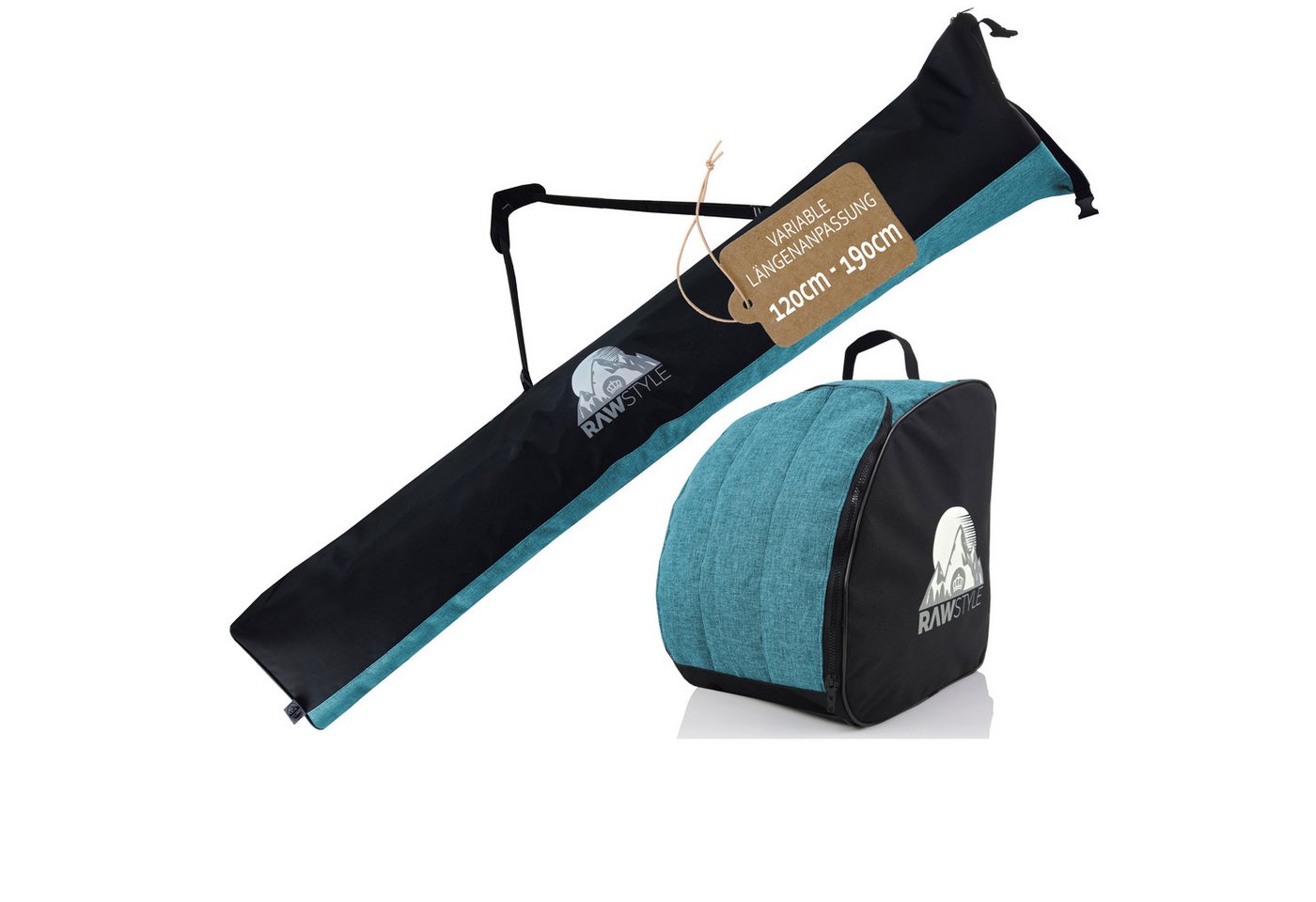 BambiniWelt by Rafael K. Skitasche Skitaschen Set Rolltop Skisack 120-190cm Skischuhe Rucksack von BambiniWelt by Rafael K.