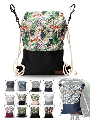 BambiniWelt by Rafael K. Wickeltasche [Beutel für Kinderwagen] Buggy Babytasche Kinderwagentasche universal mit Rucksackfunktion (Modell 6) von BambiniWelt by Rafael K.