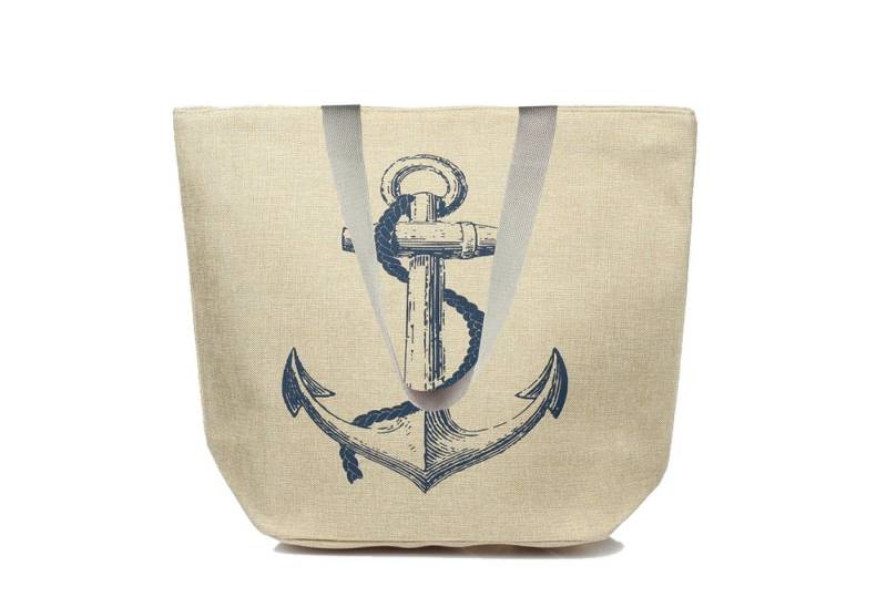 BambiniWelt by Rafael K. XL-Strandtasche Strandtasche mit Reißverschluss Beachbag Shopper Schultertasche von BambiniWelt by Rafael K.