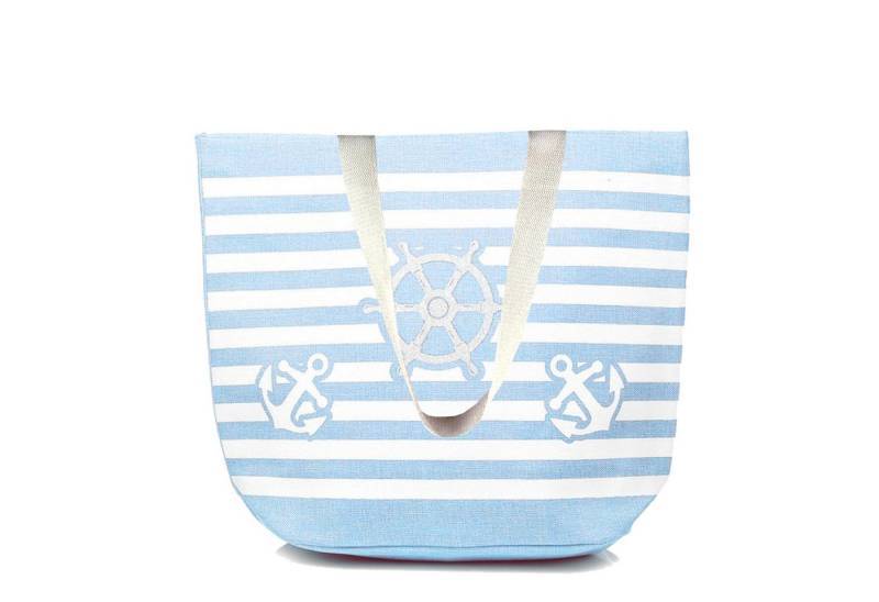 BambiniWelt by Rafael K. XL-Strandtasche Strandtasche mit Reißverschluss Beachbag Shopper Schultertasche von BambiniWelt by Rafael K.