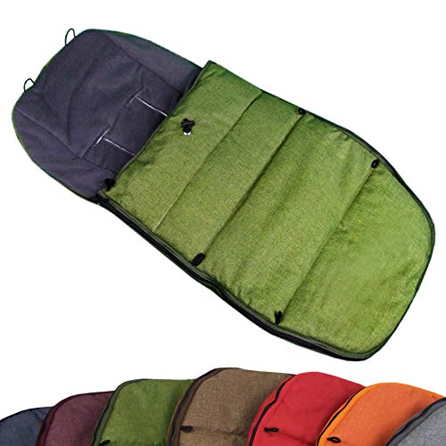 BAMBINIWELT Fußsack Winterfußsack für BUGABOO Kinderwagen, universal, Sitzauflage, mit Fleece (Mod-K) (grün) von BambiniWelt24