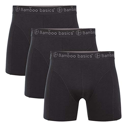 Bamboo Basics - Herren Bambus Boxershorts - Rico - 3er-Pack - Atmungsaktive Unterwäsche - Schwarz - XL von Bamboo Basics