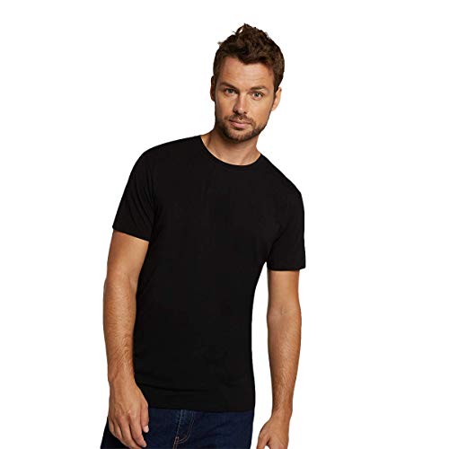 Bamboo Basics - Herren Bambus T-Shirt - Ruben - Rundhalsausschnitt - 2er-Pack - Extra weich und Atmungsaktiv - Schwarz - XL von Bamboo Basics