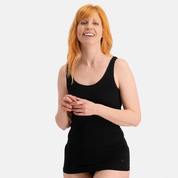 Bamboo Basics Lang geschnittene Unterhemden ANNA aus Bambusviskose / Biobaumwolle (2er Pack) von Bamboo Basics