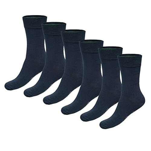 Bamboo Basics Unisex Socken, 6er Pack - BEAU Anklet Socks, Kurzsocken, einfarbig Blau 41-46 von Bamboo Basics