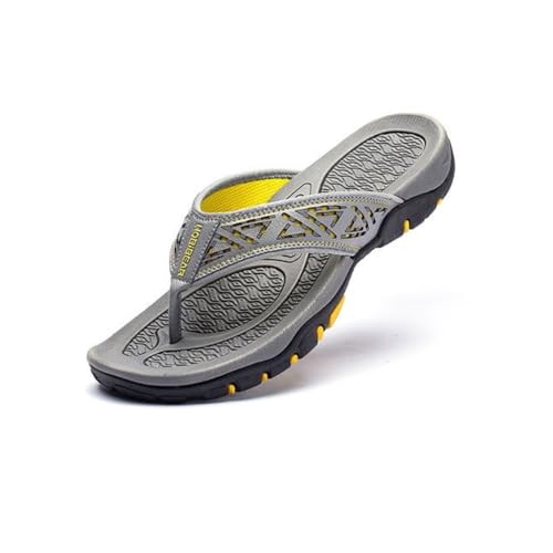 Bamboo Sea Sandale, Atmungsaktive Flip-Flops for Herren – leichte Sommersandalen Duschschuhe(Yellow,40 EU) von Bamboo Sea