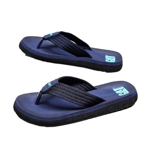 Bamboo Sea Sandale, Atmungsaktive Herrensandalen im britischen Stil for Strand und Freizeit Duschschuhe(Blue,42 EU) von Bamboo Sea