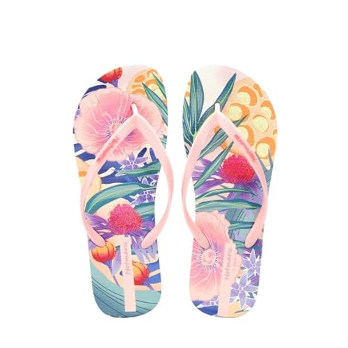 Bamboo Sea Sandale, Damen-Flip-Flops im Fresh Style aus PVC – leichte Sandwich-Hausschuhe for draußen Duschschuhe(Pink,38 EU) von Bamboo Sea