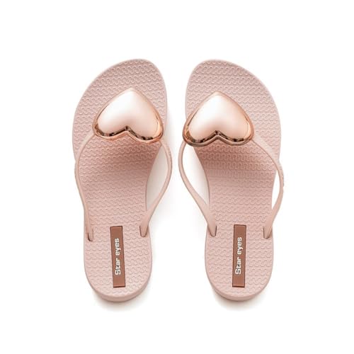 Bamboo Sea Sandale, Flip-Flops Damen Oberbekleidung Hundred Casual Strandschuhe Duschschuhe(Pink,39 EU) von Bamboo Sea