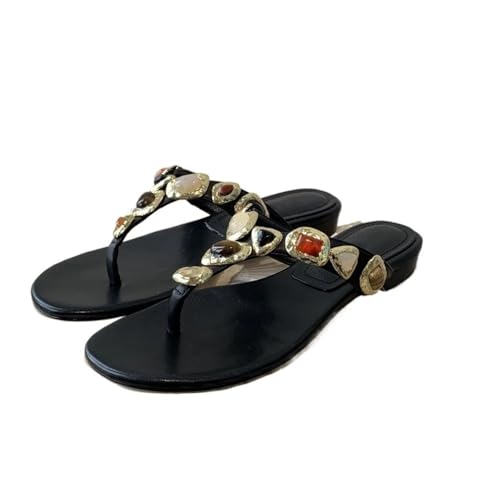 Bamboo Sea Sandale, Flip-Flops Damen Urlaubsstil Strandsandalen Duschschuhe(37 EU) von Bamboo Sea