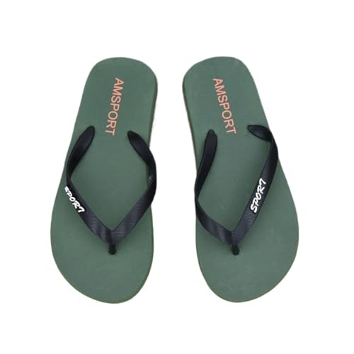 Bamboo Sea Sandale, Gummi Unten Flip-Flops Männer Tragbare Einfache Duschschuhe(Green,45 EU) von Bamboo Sea