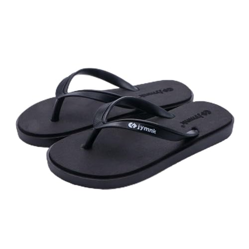 Bamboo Sea Sandale, Herren-Sommer-Flip-Flops mit weicher Sohle – leichte Hausschuhe for draußen und zu Hause Duschschuhe(Black,44 EU) von Bamboo Sea