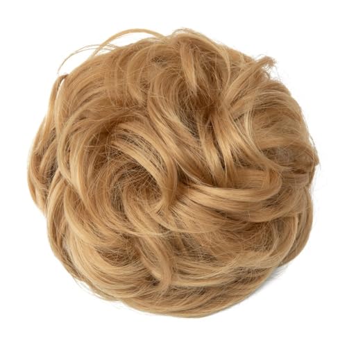 Dutt, Hochsteck-Haarteil aus hochtemperaturbeständiger Kunstfaser for Damen im Messy Bun-Stil – hitzebeständiges Styling-Accessoire Perücken(Yellow) von Bamboo Sea