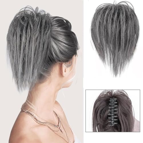 Dutt, Synthetischer, unordentlicher, lockiger Haarknoten mit Pferdeschwanz – Clip-in-Chignon-Haarverlängerungen for Frauen Perücken(Light red) von Bamboo Sea
