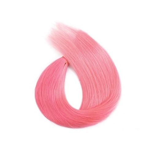 Pferdeschwanzverlängerung, Blonde glatte Pferdeschwanz-Extensions aus Echthaar for Frauen Haarverlängerungen(Pink) von Bamboo Sea
