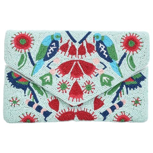 Bamboo Trading Clutch mit Papageienumschlag, 26,7 cm, mehrfarbig von Bamboo Trading