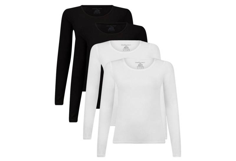 Bamboo basics Unterhemd Damen Longsleeve 4er Pack Viskose LARA (Packung, 4er Pack) von Bamboo basics