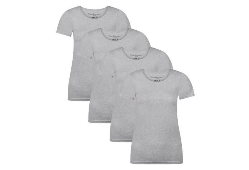 Bamboo basics Unterhemd Damen T-Shirt 4er Pack Viskose KATE (Packung, 4er Pack) von Bamboo basics